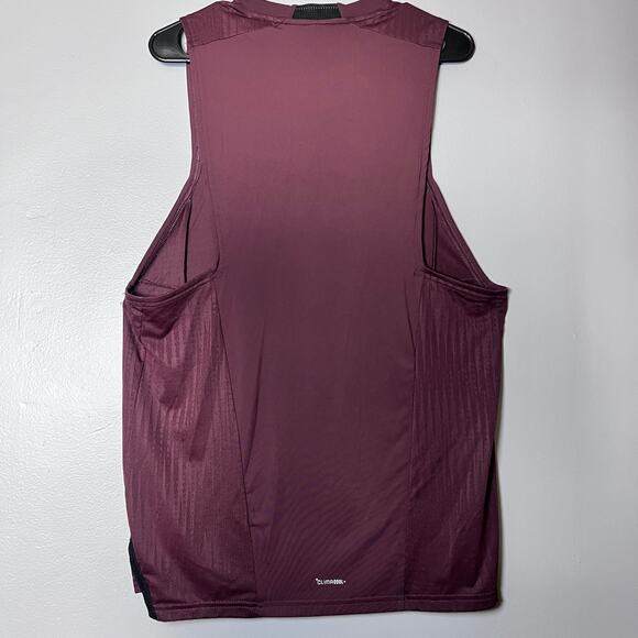 Adidas Men’s Training Tank Top M Burgundy Sleeveless Gym Shirt ClimaCool NWT $40 - Picture 2 of 9